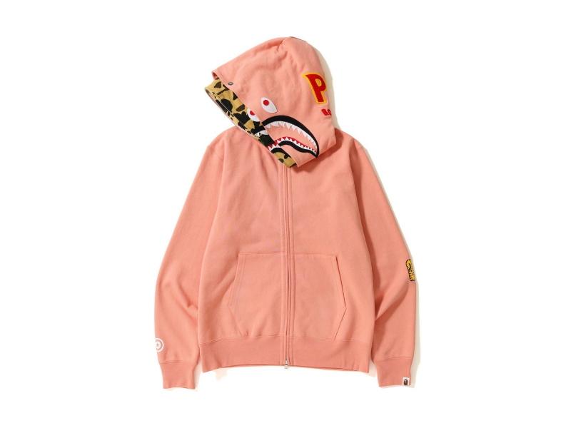 Худи BAPE 2nd Shark Wide Full Zip Double Hoodie Pink