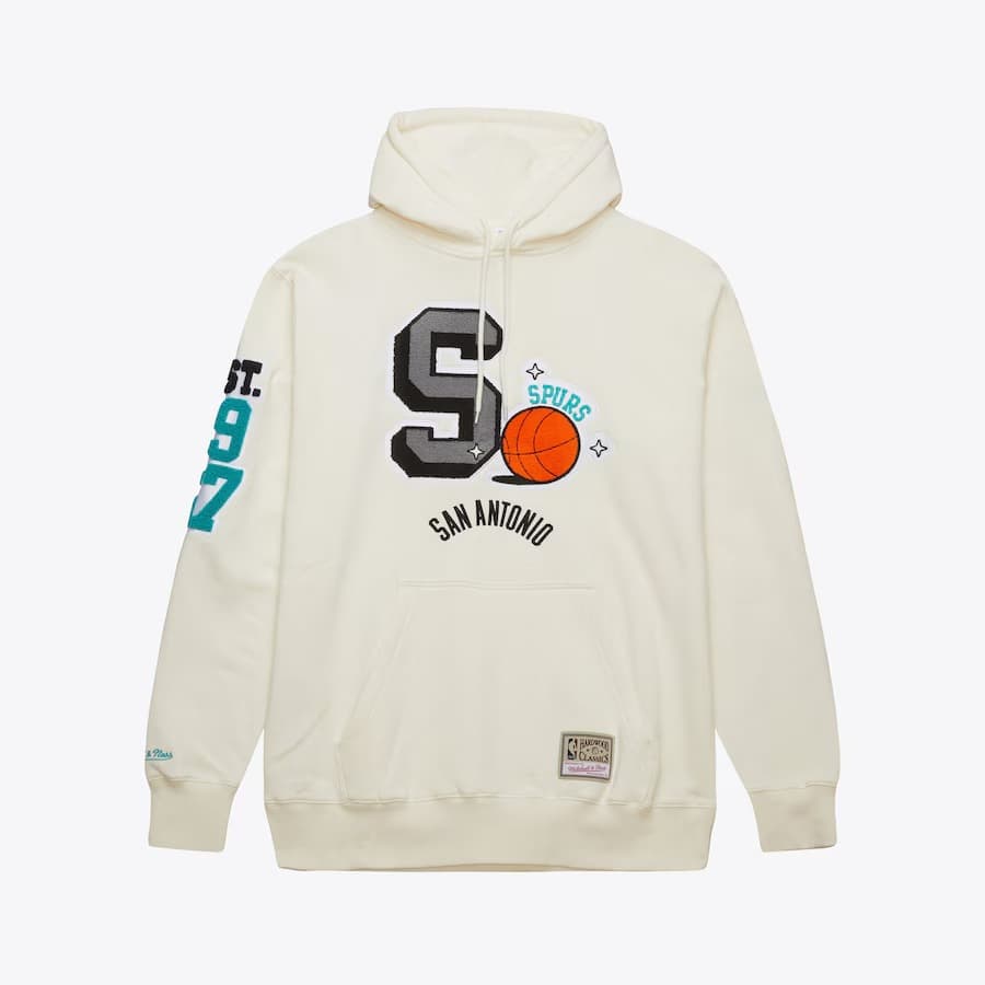 Худи Mitchell & Ness Cream San Antonio Spurs Sswagger Fleece Pullover Hoodie