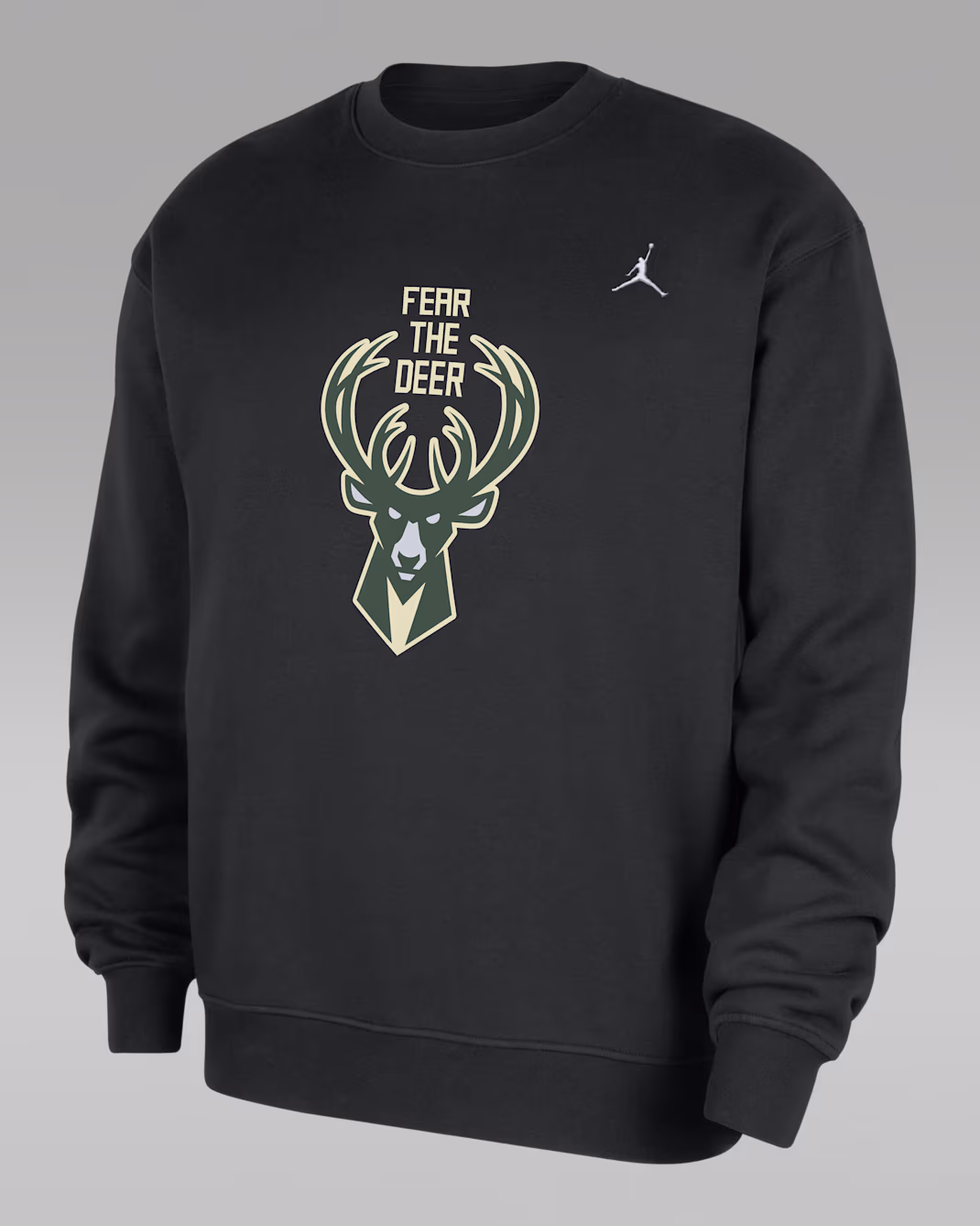 Мужской свитшот Jordan NBA Milwaukee Bucks Statement Essentials Black/Flat Opal