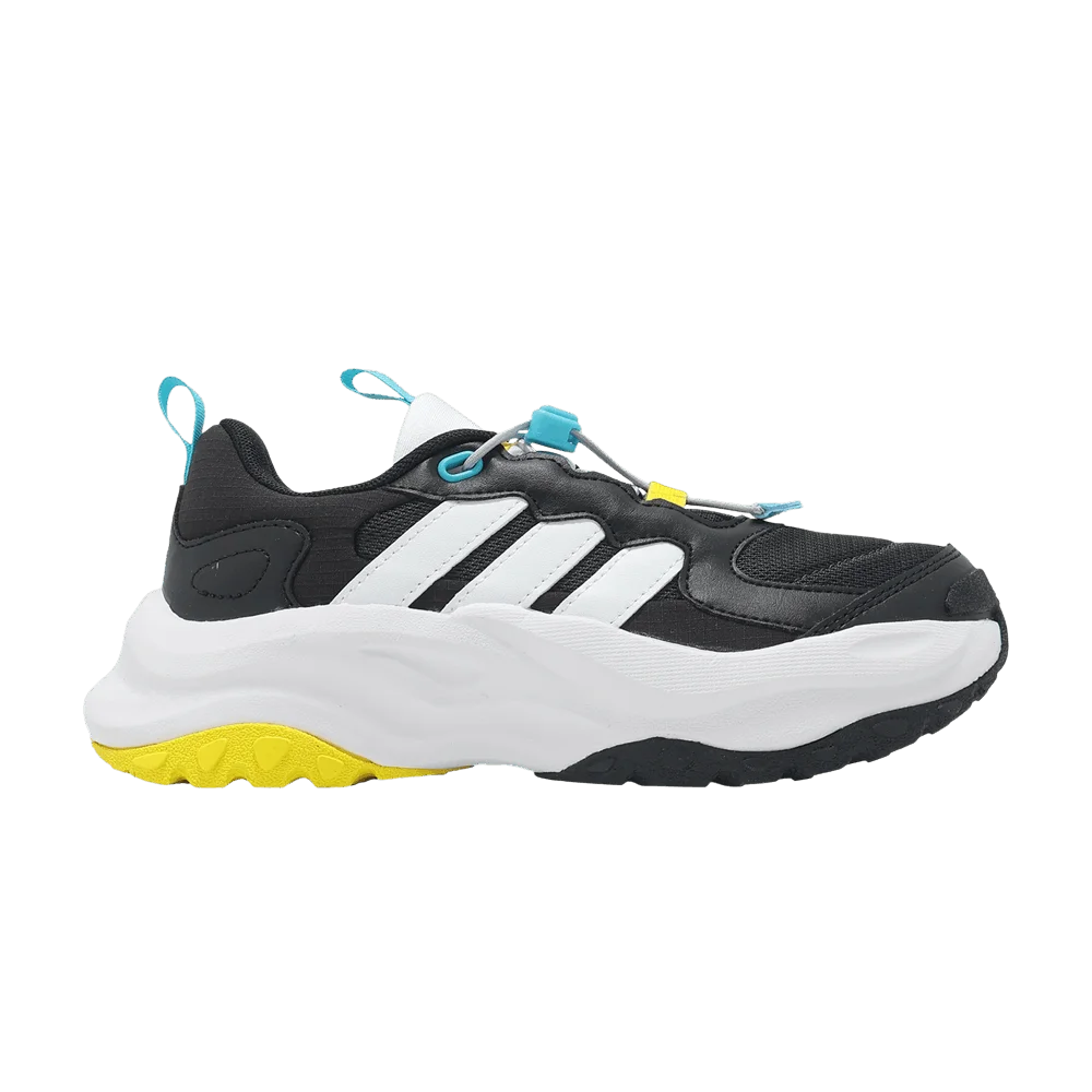 Кроссовки adidas Maxxwavy K 'Black Carbon Aqua Yellow'