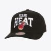 Mitchell-Ness-Black-Miami-Heat-Hardwood-Classics-Big-Time-Pro-Snapback-Hat-100x100