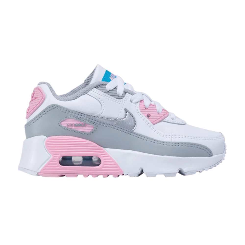 Krossovki-Nike-Air-Max-90-Leather-PS-Metallic-Silver-Pink