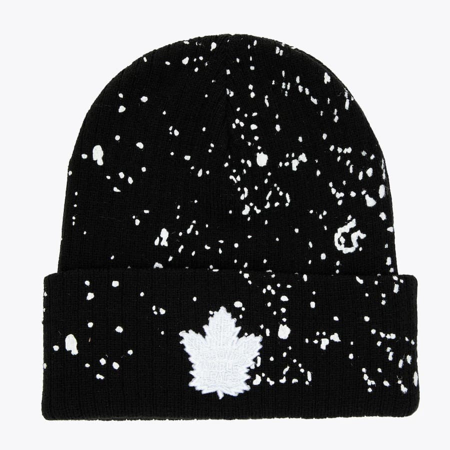 Шапка Mitchell & Ness Black Toronto Maple Leafs Nep Cuffed Knit Hat