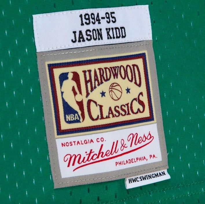 Баскетбольная джерси 1994-95 Dallas Mavericks #5 Jason Kidd Mitchell & Ness Fadeaway Green/Navy Jersey