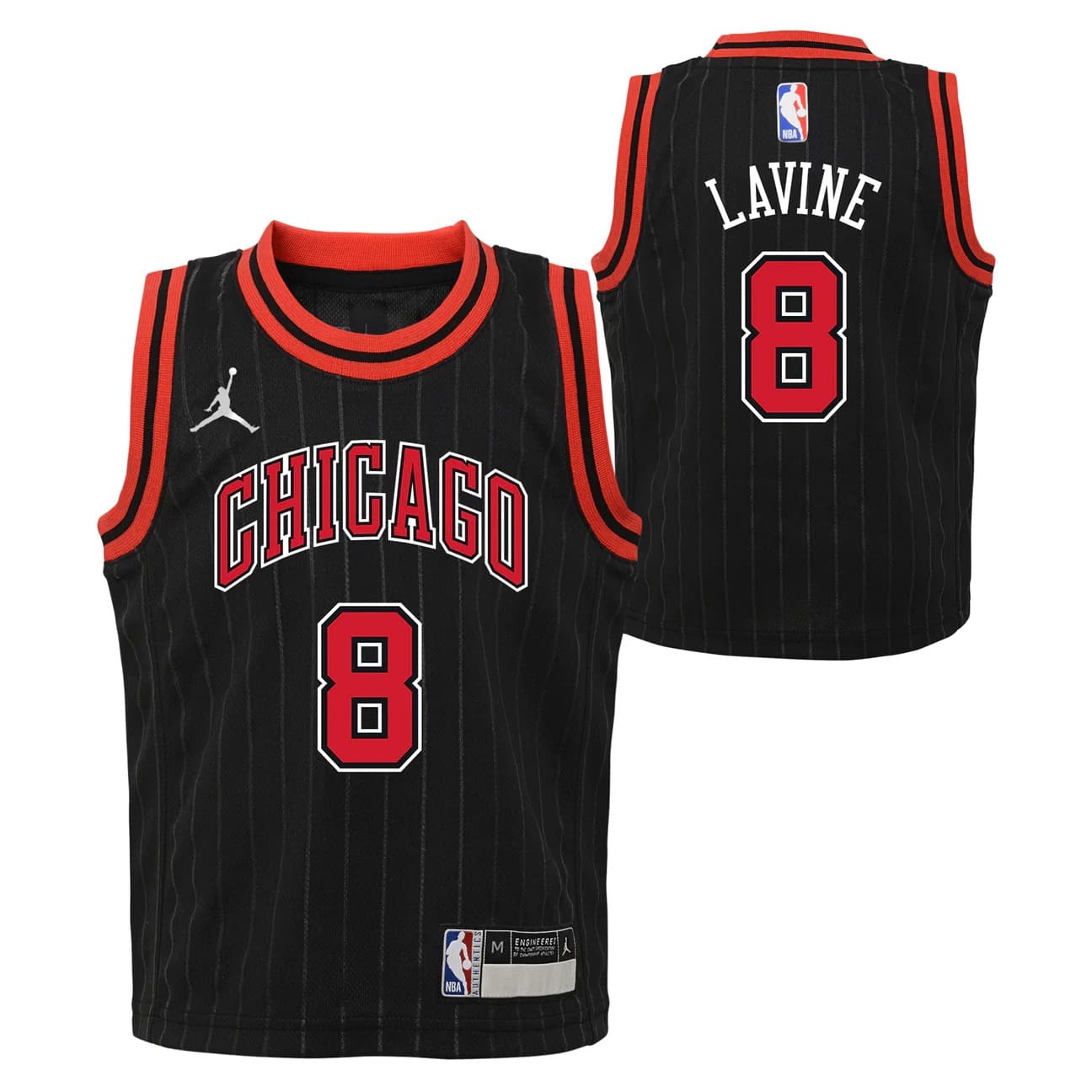 Баскетбольная джерси 2022-23 Chicago Bulls Zach Lavine #8 Boys Statement Edition Black Jersey