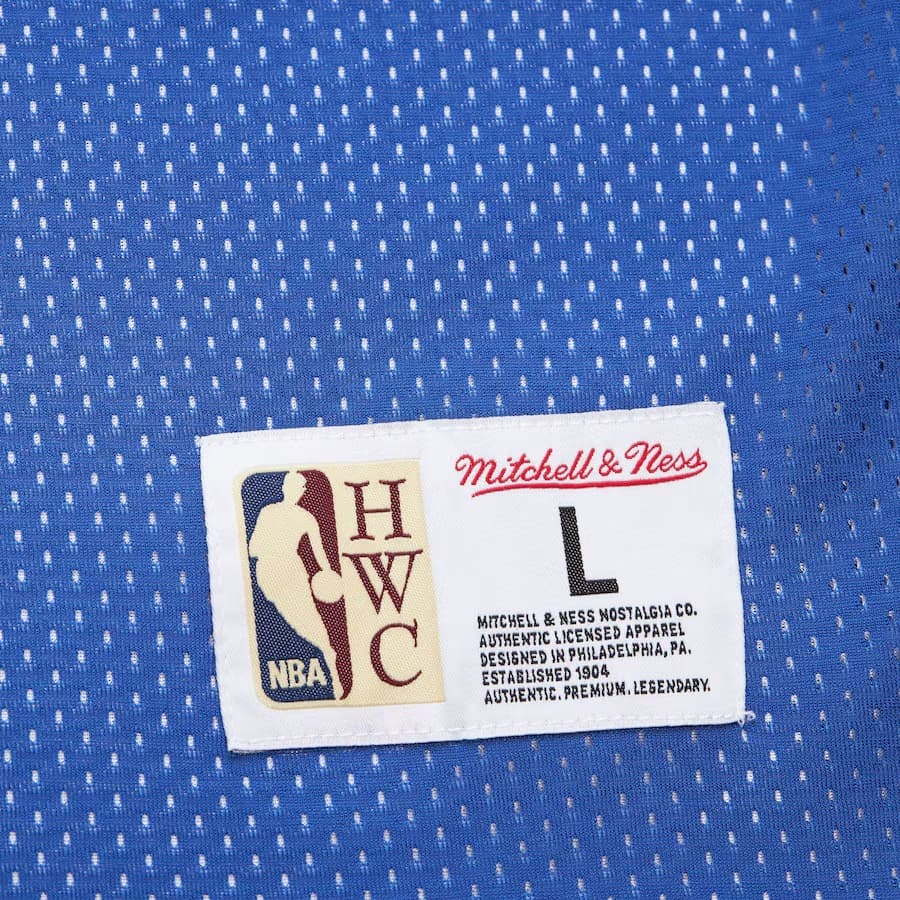 Майка Mitchell & Ness Royal Golden State Warriors Vintage Logo Mesh Practice Tank Top