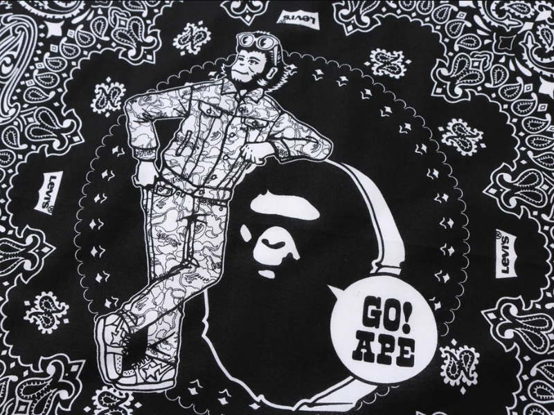 Бандана BAPE x Levi's Bandana Black