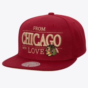 Mitchell-Ness-Red-Chicago-Blackhawks-With-Love-Snapback-Hat-300x300
