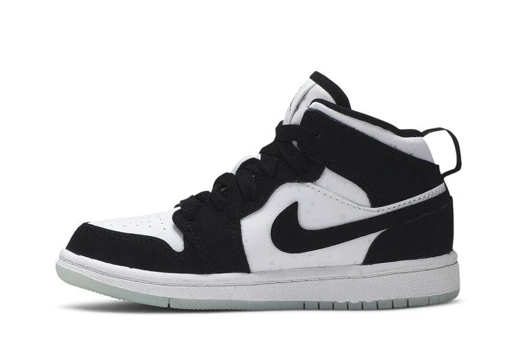 Кроссовки Air Jordan 1 Mid SE PS 'Glow in the Dark Panda'