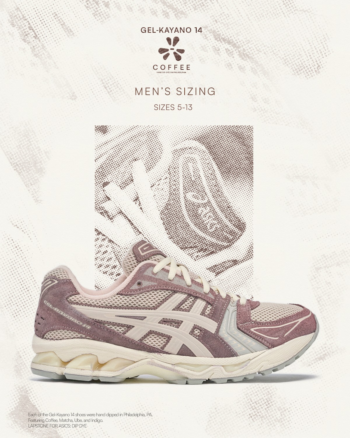 Кроссовки Lapstone and Hammer x Asics Gel Kayano 14 Dip Dye Pack - Coffee