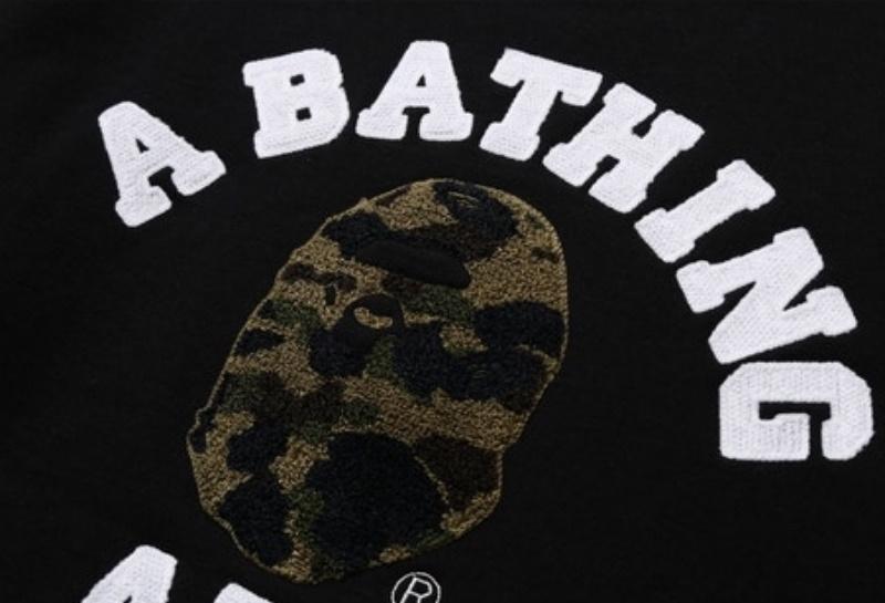 Толстовка BAPE 1st Camo College Embroidered Crewneck Black
