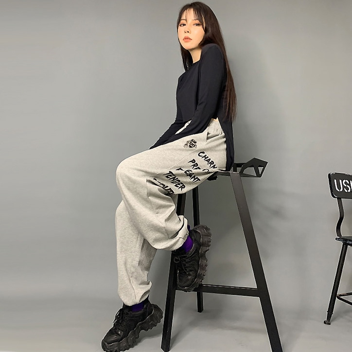 Спортивные брюки 2020 Charm Hip-hop Style Sweatpants Grey