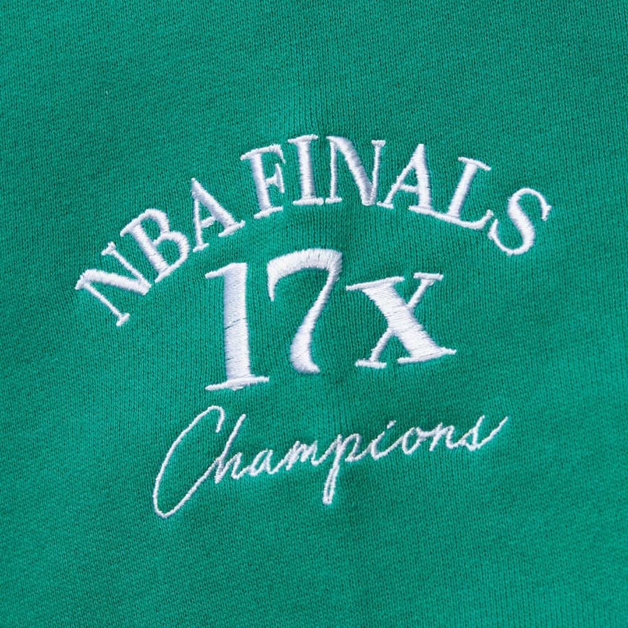 Худи Mitchell & Ness Kelly Green Boston Celtics Team OG 3.0 Vintage Fleece Pullover Hoodie