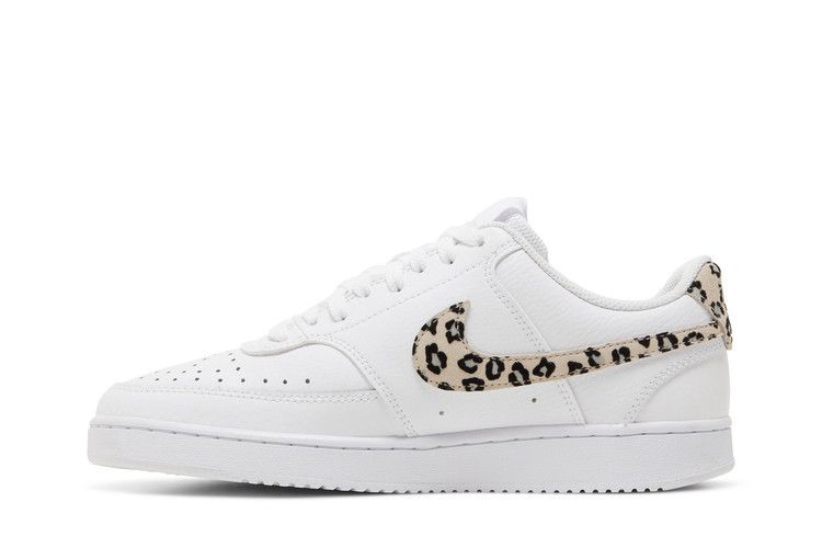 Кроссовки Nike Wmns Court Vision Low 'Leopard Swoosh - White'