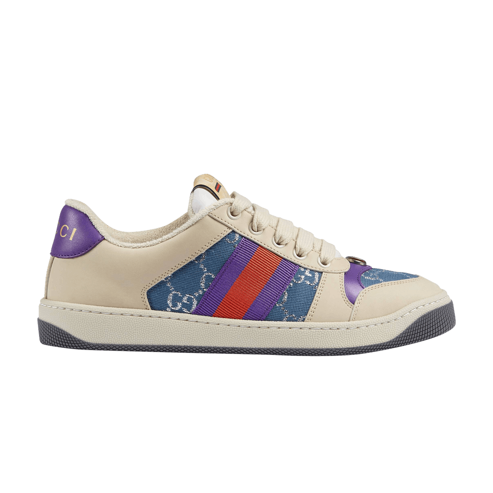 Кроссовки Gucci Wmns Screener 'Blue GG Lamé'