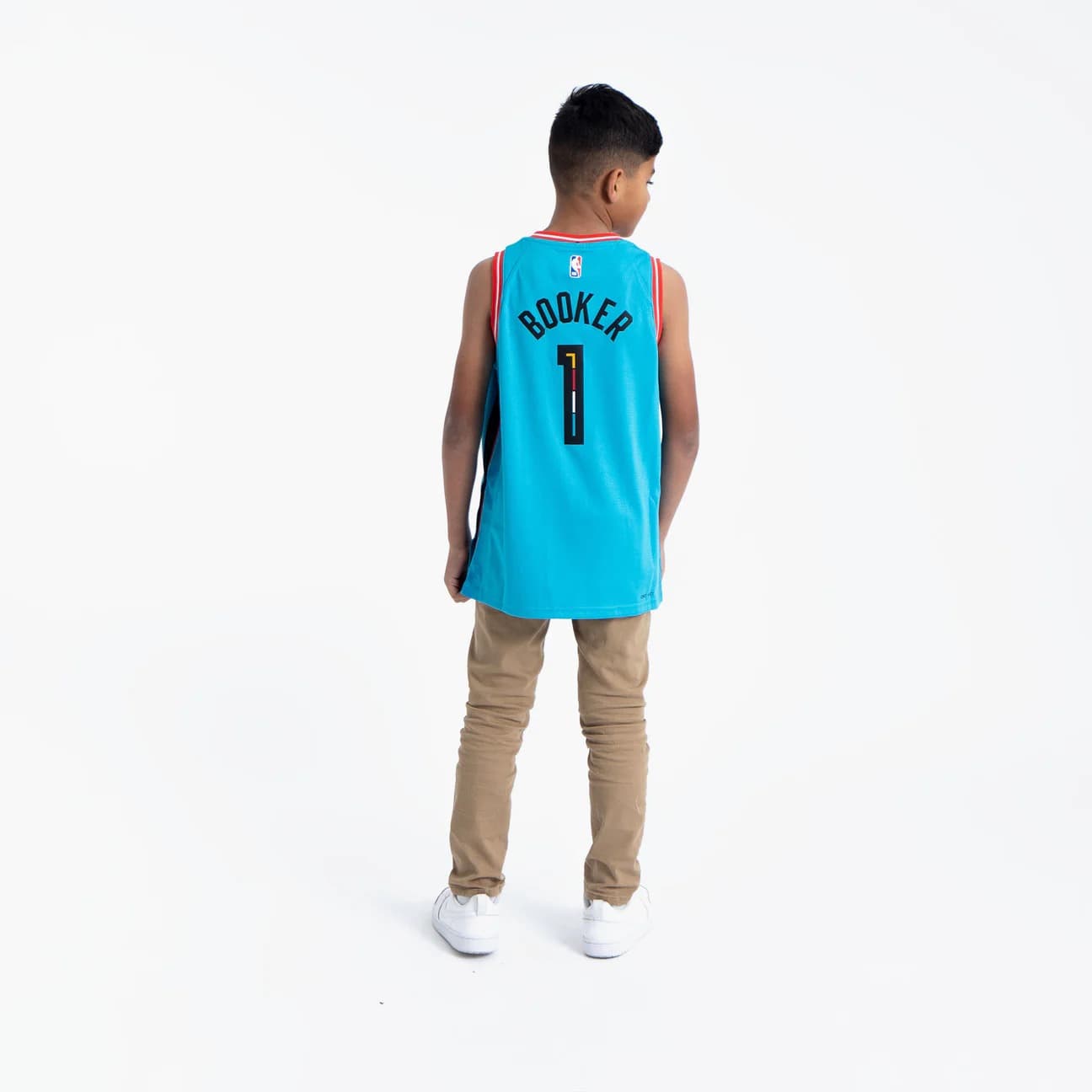 2022-23-Phoenix-Suns-Devin-Booker-1-Youth-Swingman-City-Edition-Teal-Jersey-4