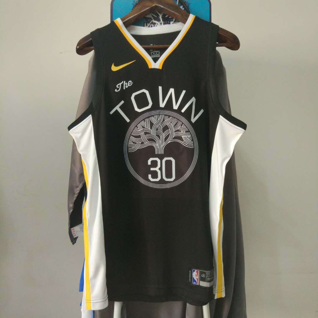 Баскетбольная джерси 2017-18 Stephen Curry Warriors #30 Statement Gray