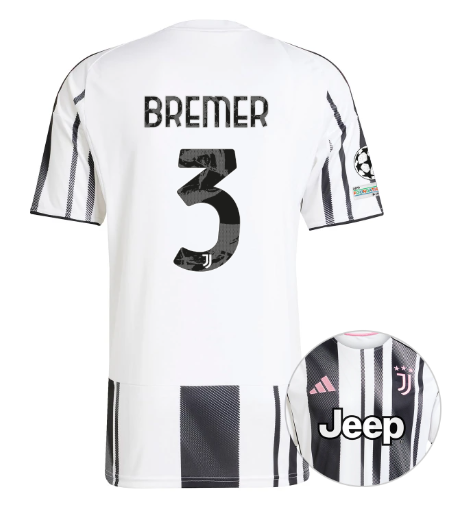 Футбольное джерси JUVENTUS home jersey 25/26 BREMER 3