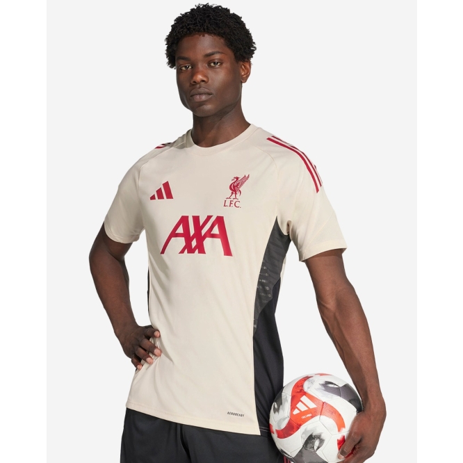 Тренировочное футбольное джерси Liverpool FC adidas Mens 25/26 Domestic Short Sleeve Top White