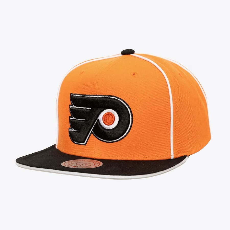 Бейсболка Mitchell & Ness Orange Philadelphia Flyers Pipe Snapback Hat