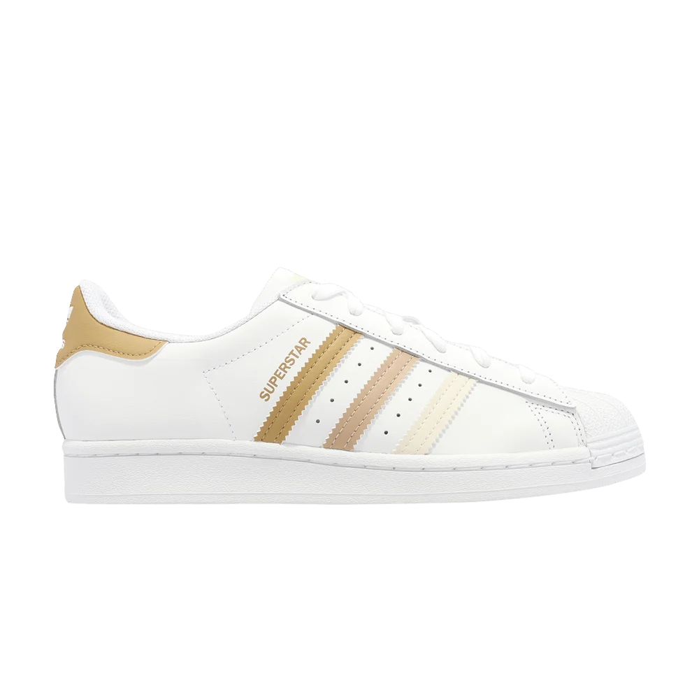 Кроссовки Adidas Superstar 'White Golden Beige'