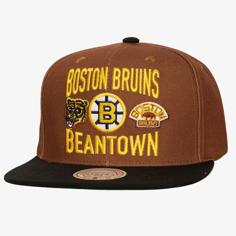 Mitchell-Ness-Brown-Boston-Bruins-City-Love-Vintage-Snapback-Hat