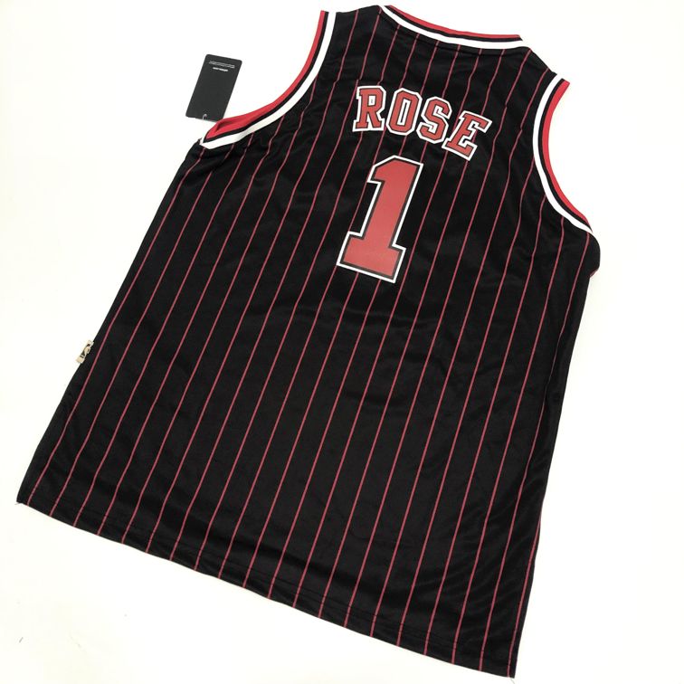 Баскетбольная майка 1995-96 adidas Derrick Rose 1 Bulls Hardwood Classic Youth Black
