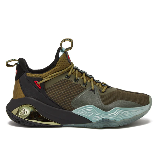 Кроссовки AND1 Attack 3.0 in Green and Del Fuego Red (Dark Green)