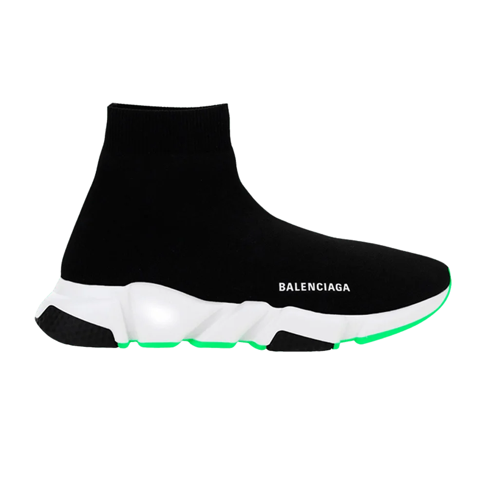 Krossovki-Balenciaga-Speed-Sneaker-Black-Fluo-Green