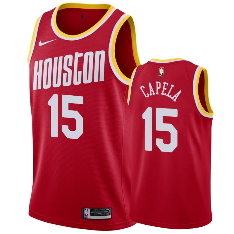 Баскетбольная джерси 2019-20 Houston Rockets #15 Clint Capela Classic Edition Red Swingman Jersey
