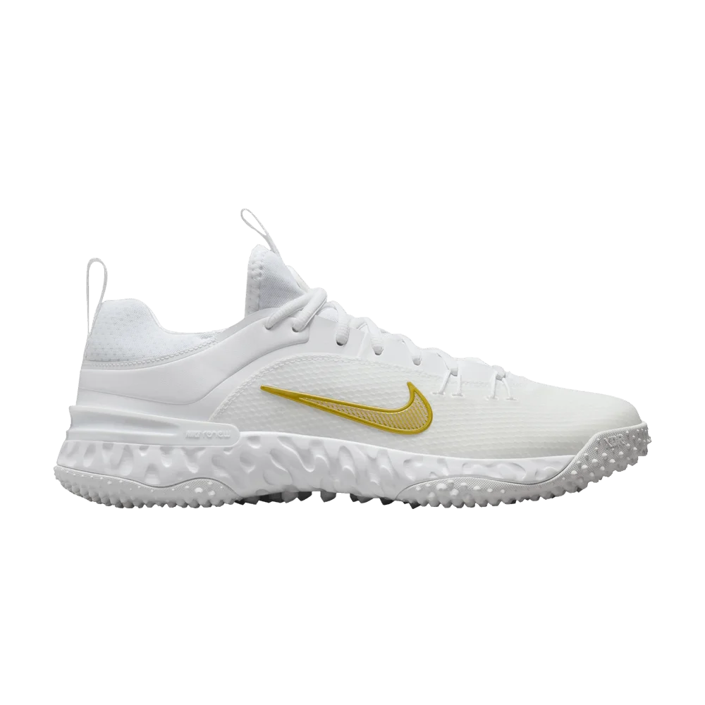 Кроссовки Nike Huarache 9 Elite TF LAX 'White Metallic Vivid Gold'