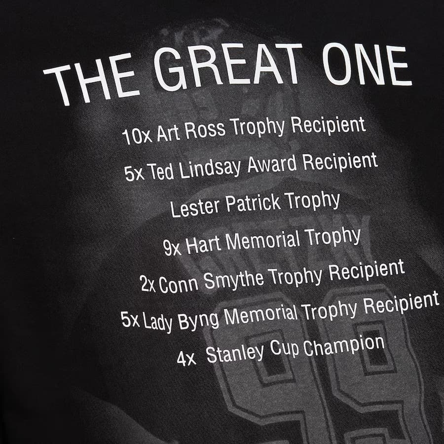 Худи Mitchell & Ness Wayne Gretzky Black Los Angeles Kings Name & Number Fleece Pullover Hoodie