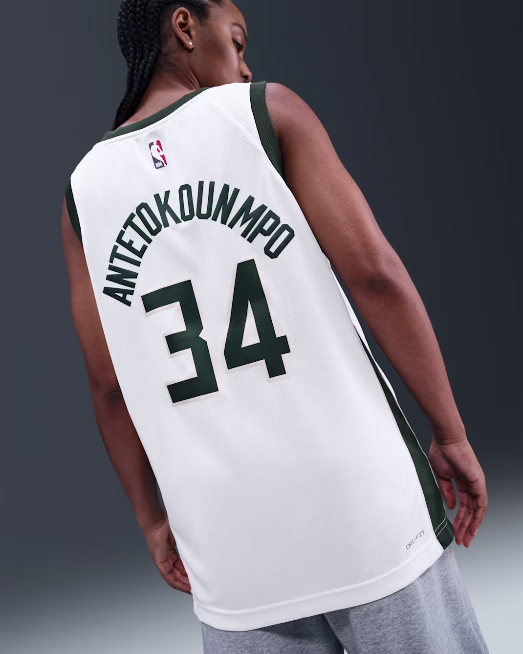Баскетбольное джерси Nike NBA Giannis Antetokounmpo MIL 23-24 Association Edition Swingman