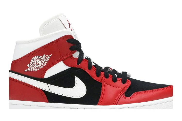 Кроссовки Wmns Air Jordan 1 Mid 'Gym Red Black'
