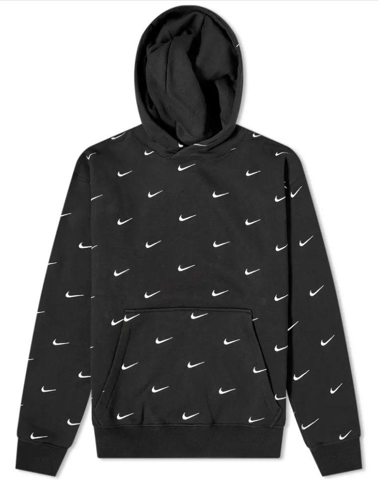 Худи Nike All Over Swoosh Logo Hoodie Black