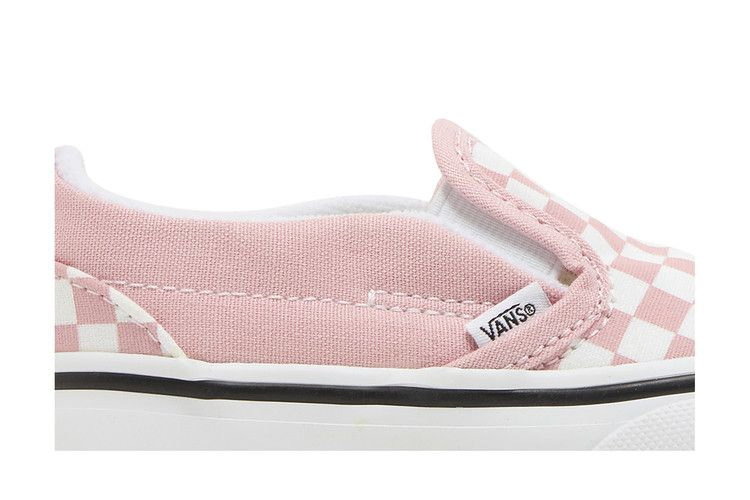 Кроссовки Vans Slip-On Velcro Toddler 'Powder Pink Checkerboard'
