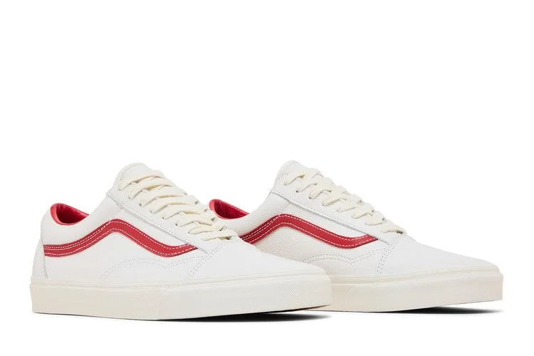 Vans-Old-Skool-Vintage-Leather-Blanc-De-Blanc-Red-7