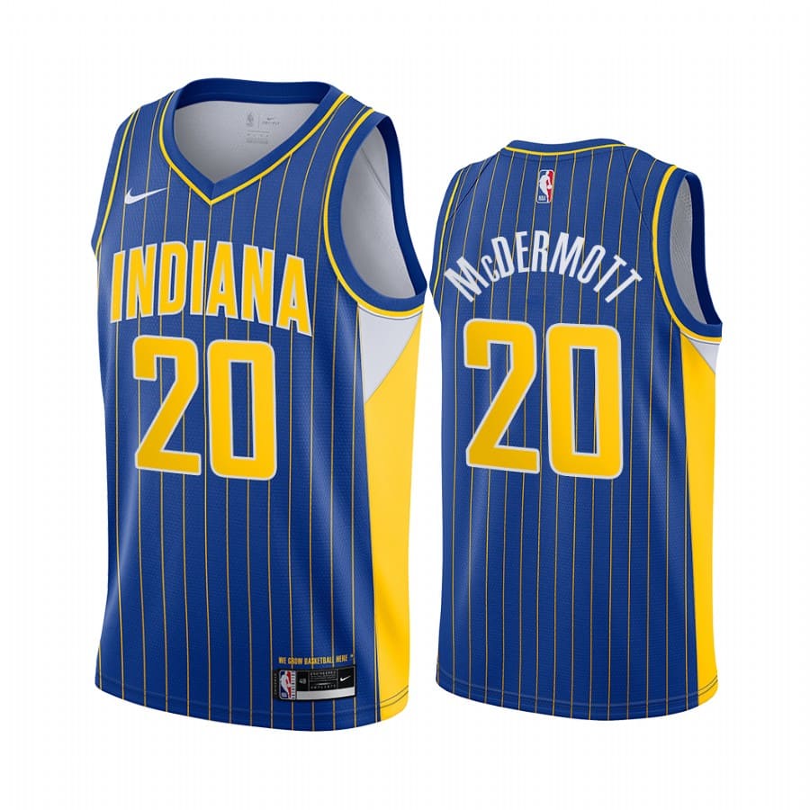 Баскетбольная джерси 2020-21 Indiana Pacers #20 Doug McDermott City Edition Blue Swingman Jersey