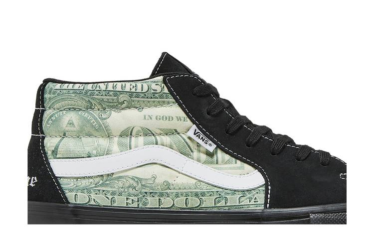 Кроссовки Supreme x Vans Skate Grosso Mid 'Dollar Bill - Black'