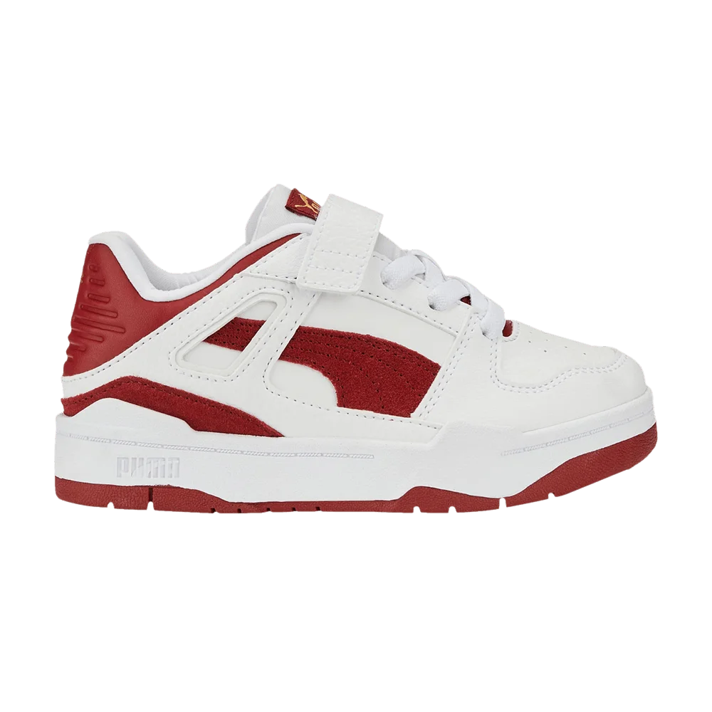 Krossovki-Puma-Slipstream-Suede-Little-Kid-White-Intense-Red