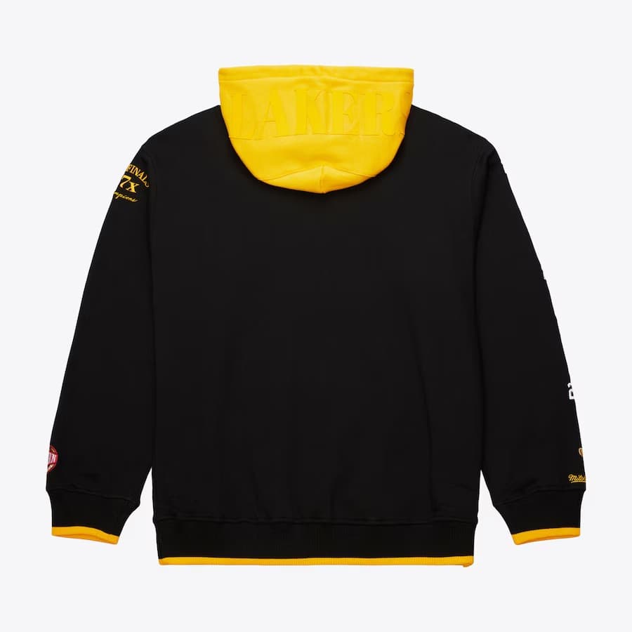 Худи Mitchell & Ness Black Los Angeles Lakers Team OG 3.0 Vintage Fleece Pullover Hoodie