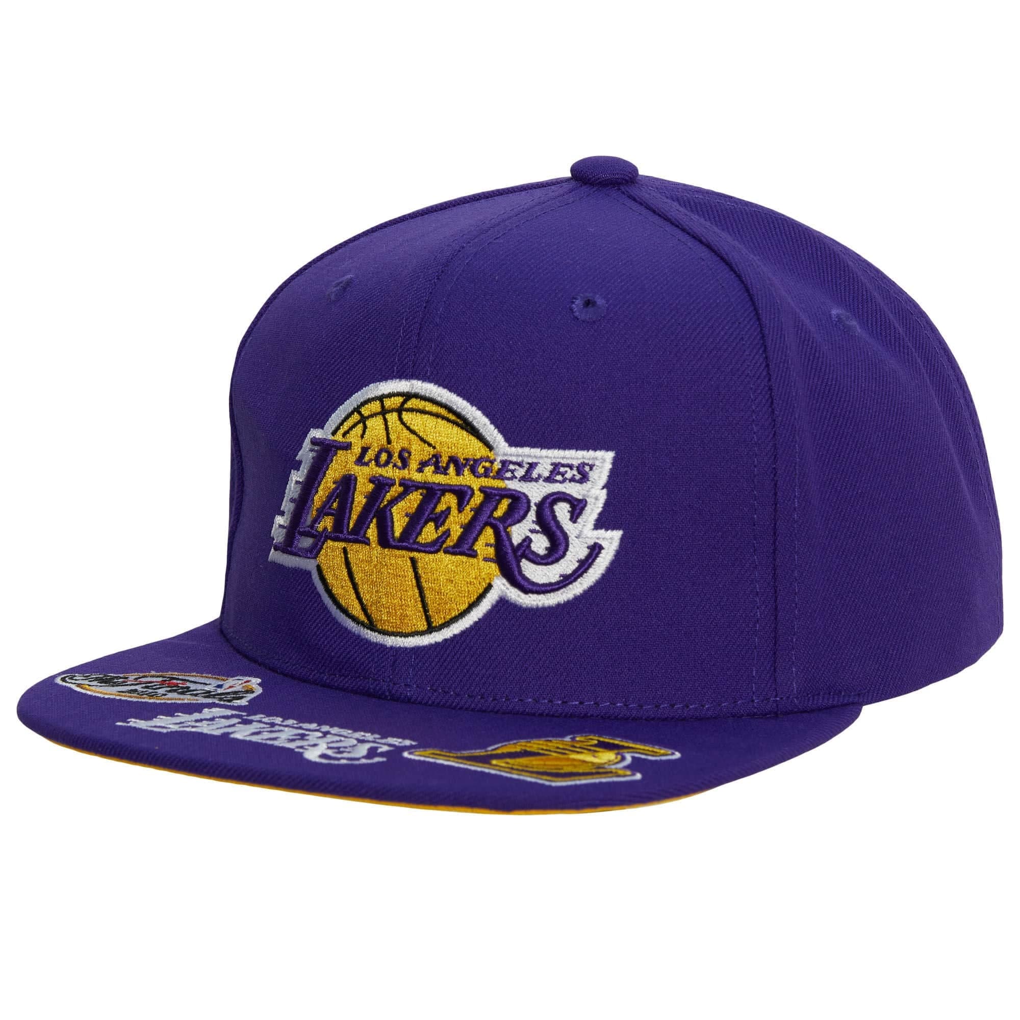 Бейсболка Mitchell & Ness Front Face Snapback Los Angeles Lakers Hat