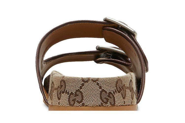 Сандалии Gucci Slide Sandal Strap 'Beige Monogram'