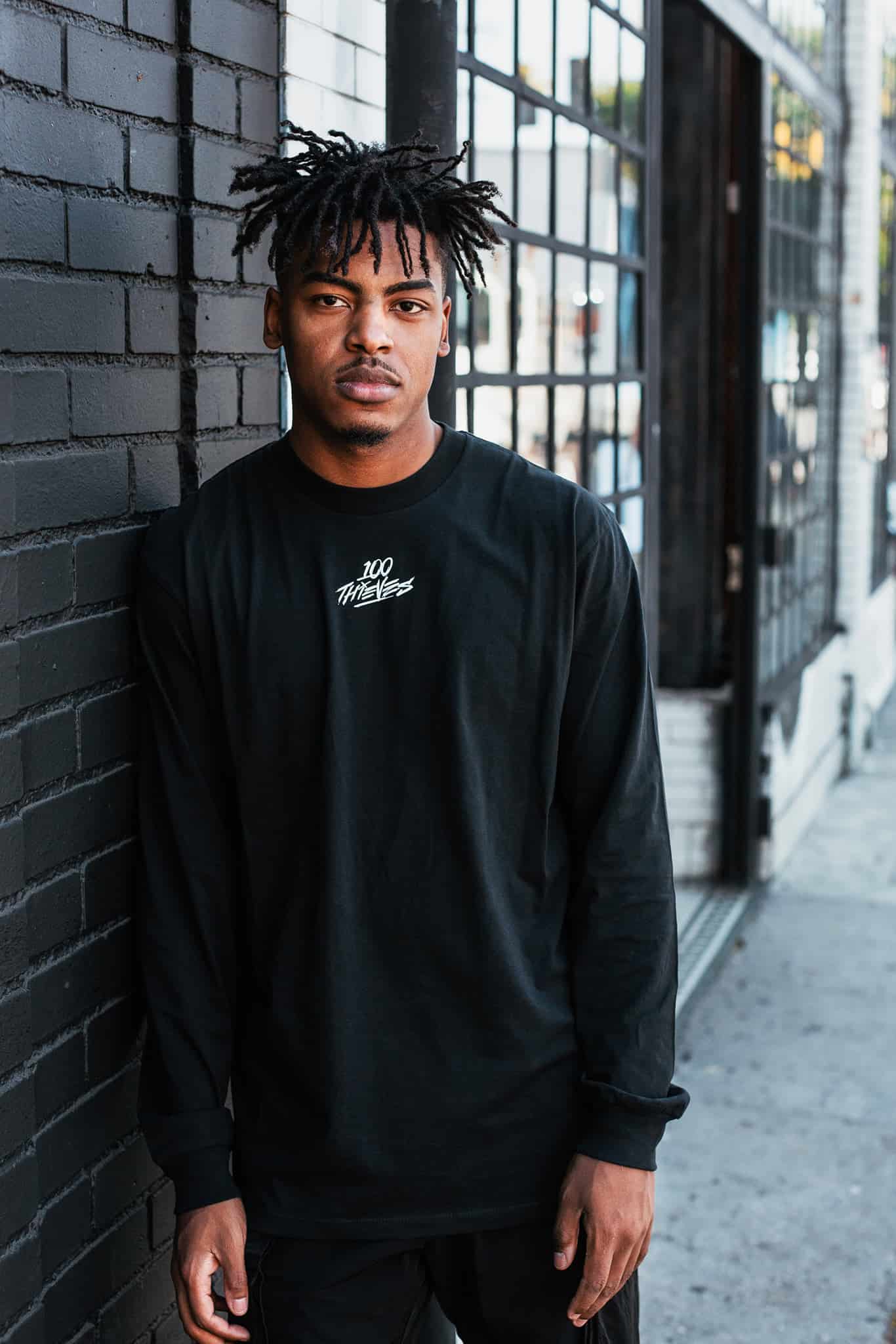 Футболка 100 Thieves Midnight Long Sleeve Tee Black