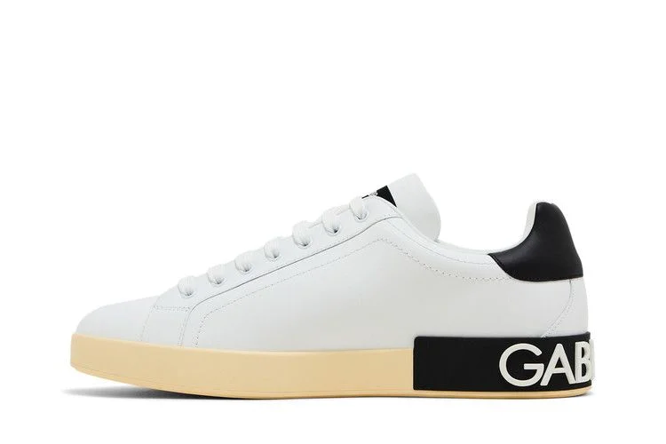 Кроссовки Dolce & Gabbana Portofino Low 'DG Logo Print - White Black'