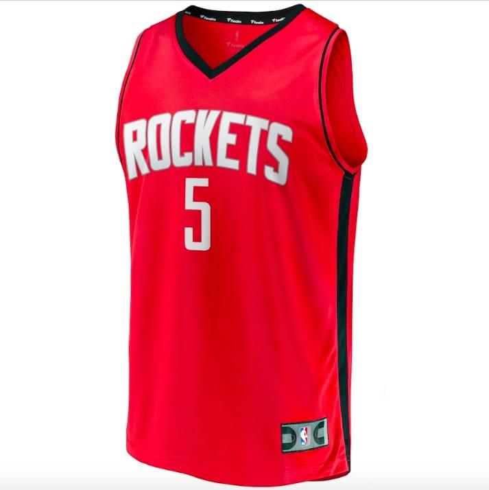 Баскетбольная джерси Houston Rockets #5 Darius Days Fast Break Icon Red Jersey