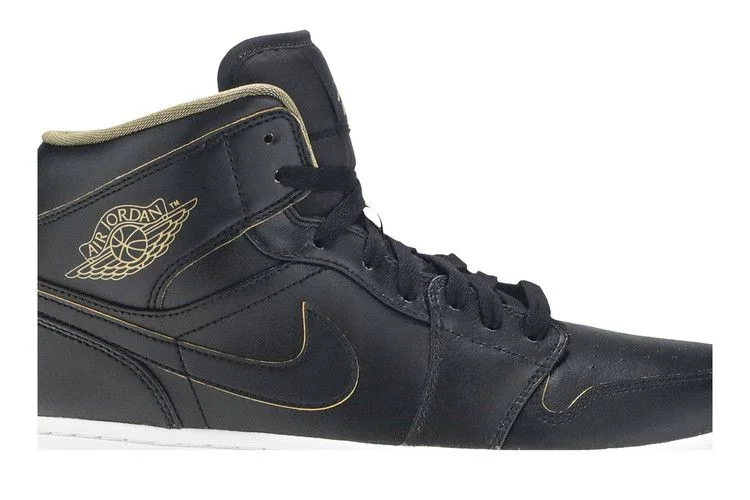 Кроссовки Air Jordan 1 Mid 'Black Gold'