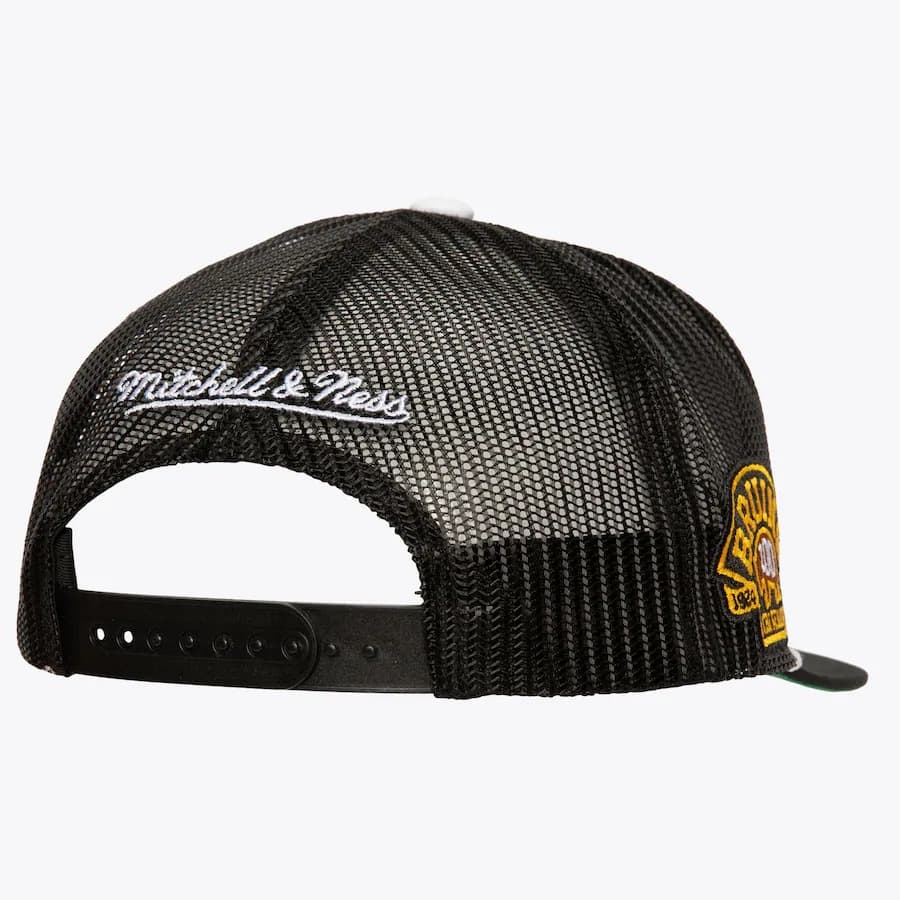 Mitchell-Ness-Black-Boston-Bruins-Roper-Trucker-Adjustable-Hat-1