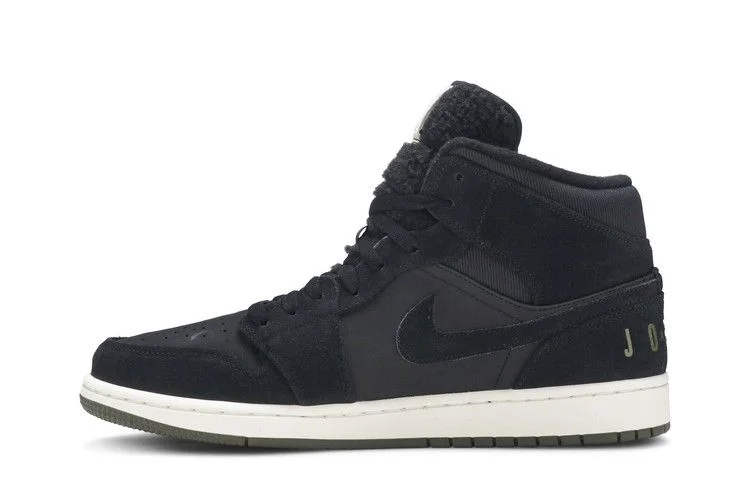 Кроссовки Air Jordan 1 Retro Mid 'Black'
