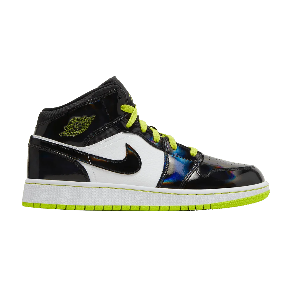 Krossovki-Air-Jordan-1-Mid-SE-GS-Black-Cyber